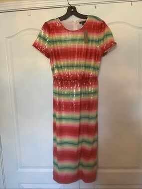 j crew red sequin dress Crewcuts J.Crew Girls Rhinestone Jeweled Collar Red Dress Size 8